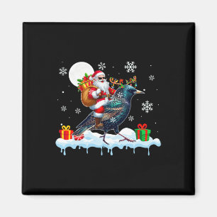 Santa Sungles Reitsport Rentier Starling Bird Enth Magnet