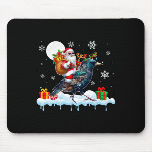 Santa Sungles Reitsport Rentier Starling Bird Enth Mousepad