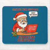 Santa Support s Rebooting Humor Tech Computer Joke Mousepad (Vorne)