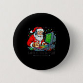 Santa Support Tech s Rebooting Humor Button (Vorderseite)