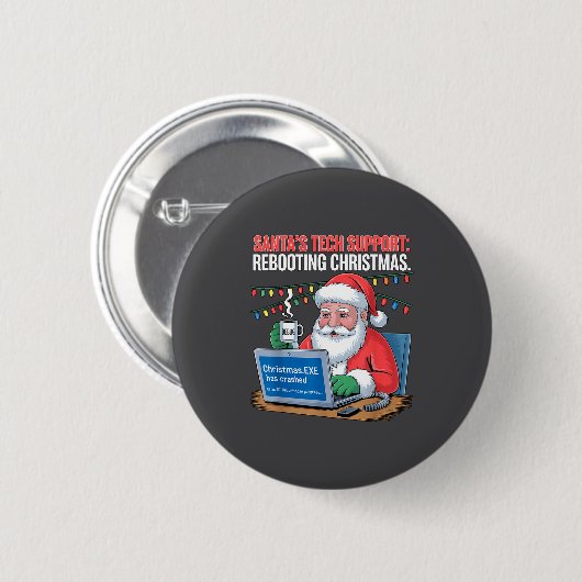 Santa Support Tech s Rebooting Tee Button (Vorne & Hinten)