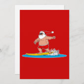 Santa Surfen Einladung (Vorne/Hinten)