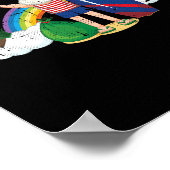 Santa Surfing Christmas In July Summer Tropical Be Poster (Ecke)