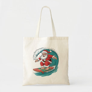 Santa Surft Weihnachten Surf X-mas Festive Feierta Tragetasche