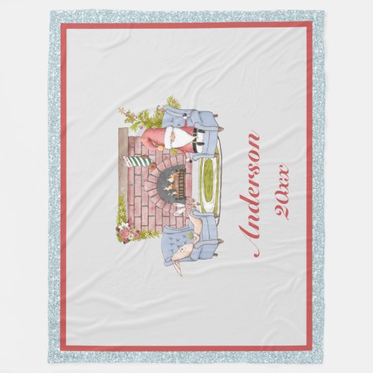 Santa Surname Year Keepake Fleecedecke (Vorderseite)