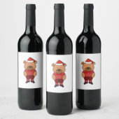 Santa Süßbär Weinetikett (Flaschen)