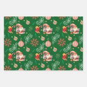 Santa & Sweet Holiday Pattern Gift Wrap Set Geschenkpapier Set (Vorderseite 3)