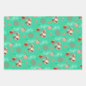 Santa & Sweet Holiday Pattern Gift Wrap Set Geschenkpapier Set (Vorderseite 2)