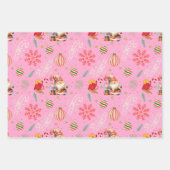 Santa & Sweet Holiday Pattern Gift Wrap Set Geschenkpapier Set (Vorderseite)