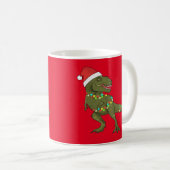 Santa T-Rex Dinosaur Weihnachten Weihnachten Weihn Kaffeetasse (VorderseiteRechts)