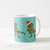 Santa T-Rex Dinosaur Weihnachten Weihnachten Weihn Kaffeetasse (VorderseiteRechts)