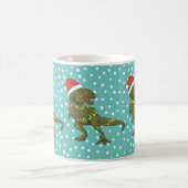 Santa T-Rex Dinosaur Weihnachten Weihnachten Weihn Kaffeetasse (Mittel)