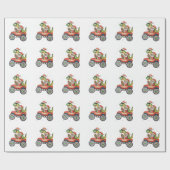 Santa T Rex Dinosaurier Monster Truck Weihnachten Geschenkpapier (Flach)