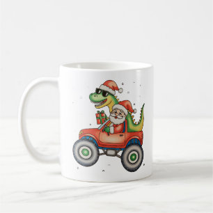 Santa T Rex Dinosaurier Monster Truck Weihnachten  Kaffeetasse