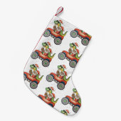 Santa T Rex Dinosaurier Monster Truck Weihnachten  Kleiner Weihnachtsstrumpf (Vorderansicht (hängend))