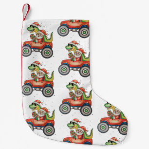 Santa T Rex Dinosaurier Monster Truck Weihnachten  Kleiner Weihnachtsstrumpf
