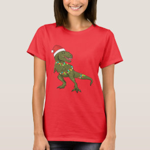 Santa T-Rex Dinosaurier Weihnachtsfest Xmas T - Sh T-Shirt