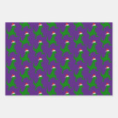 Santa T-Rex Geschenkpapier Set (Vorderseite 3)