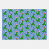 Santa T-Rex Geschenkpapier Set (Vorderseite 2)