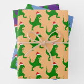 Santa T-Rex Geschenkpapier Set (Beispiel)