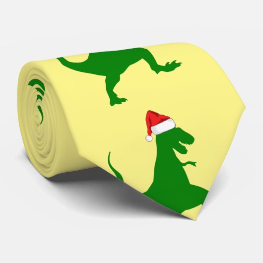 Santa T-Rex Krawatte (Gerollt)