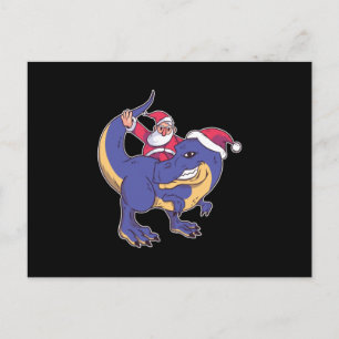 Santa T-Rex Postkarte
