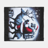 Santa T - Shirt Fleecedecke (Vorderseite (Horizontal))