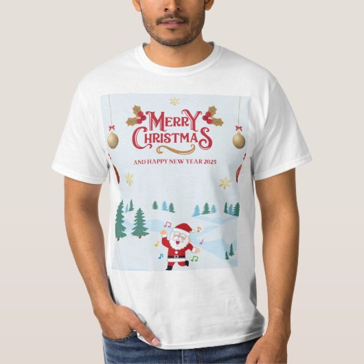 Santa T - Shirt für Weihnachten (Vorderseite)