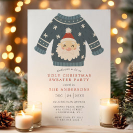 Santa Tacky Ugly Christmas Sweater Party Einladung