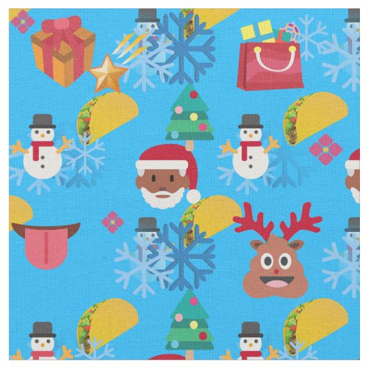 Santa-Taco-Weihnachtsstoff Stoff (Nahaufnahme)