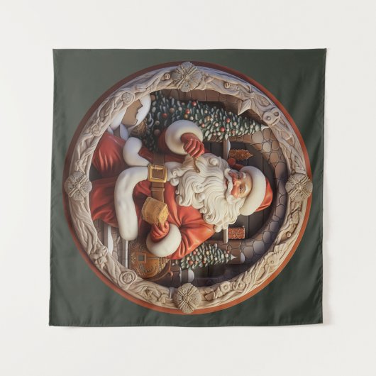 Santa Tapestry Wandteppich (Vorderseite (Horizontal))