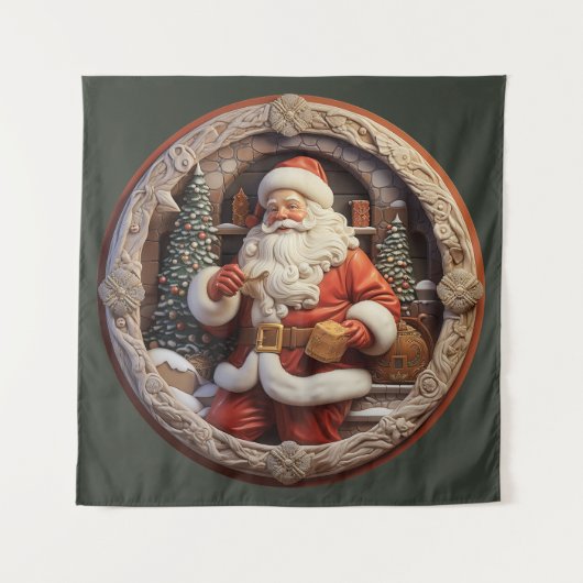 Santa Tapestry Wandteppich (Vorderseite)