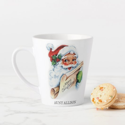 Santa Tasse, Vintag mit Name Coffee Tasse (Beispiel)