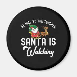 Santa Teacher - Weihnachtsgeschenk - Funny Reindee Magnet