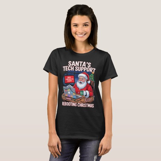 Santa Tech s Support Rebooting Vibes T-Shirt (Vorne ganz)