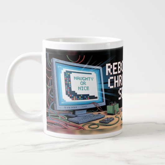 Santa Tech Support Jumbo-Tasse (Links)