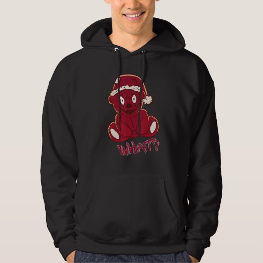 Santa Teddy Nightmare What Murderous Teddy Bear Hoodie (Vorderseite)