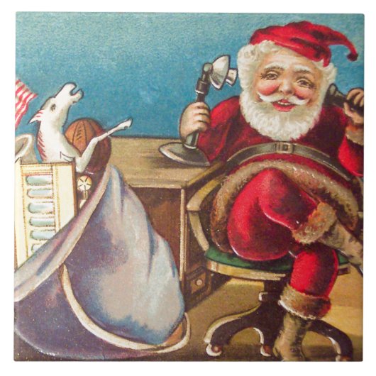 Santa-Telefonanruf Fliese (Vorderseite)