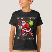 Santa Tennis Player Christmas Xmas Funny Holiday M T-Shirt (Vorderseite)