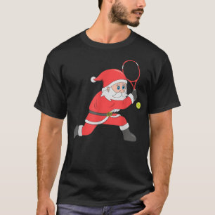 Santa Tennis Weihnachten Cooler Sport Xmas Pajama T-Shirt