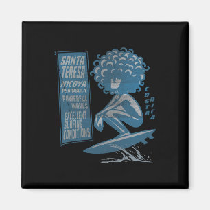 Santa Teresa, Costa Rica Surfen Vintage Magnet