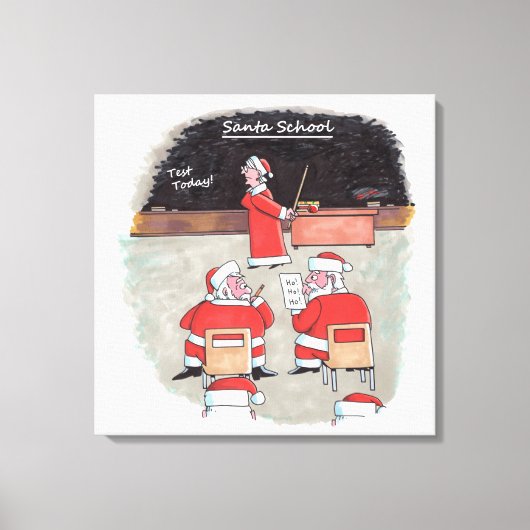 Santa Test-Leinwand Leinwanddruck (Vorderseite)
