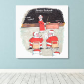 Santa Test-Leinwand Leinwanddruck (Insitu (Holzboden))
