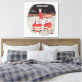 Santa Test-Leinwand Leinwanddruck (Insitu (Schlafzimmer))