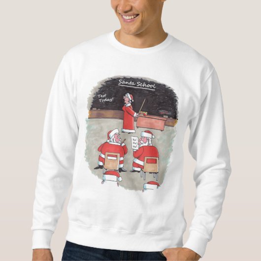 Santa Test men weißes Sweatshirt (Vorderseite)