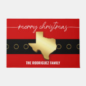 Santa Texas Belt Buckle Christmas Fußmatte (Vorderseite)