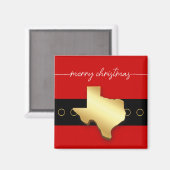 Santa Texas Belt Buckle Christmas Magnet (Vorderseite/Rückseite)