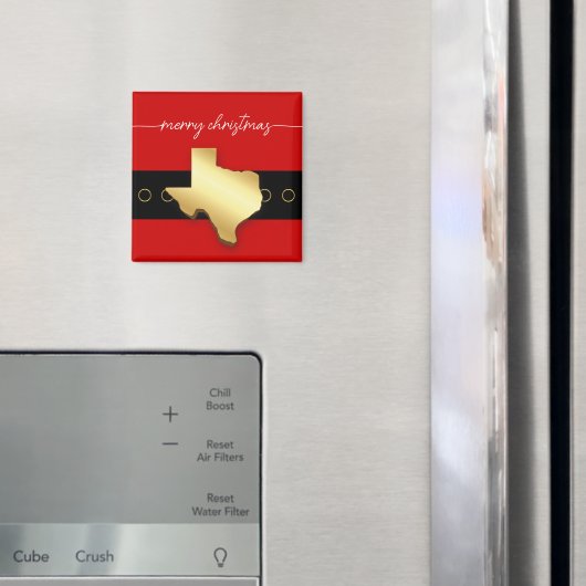 Santa Texas Belt Buckle Christmas Magnet (In Situ (Kühlschrank))