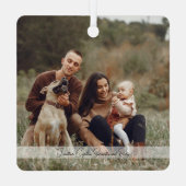 Santa Texas Belt Buckle Christmas Ornament Aus Metall (Rückseite)