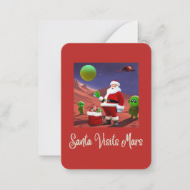 SANTA & THE AUSSERIRDISCHEN, Funny Holiday Card Mitteilungskarte